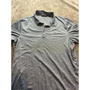 Travis Mathew Golf Polo Shirt Mens XL Gray Short Sleeve Stretch